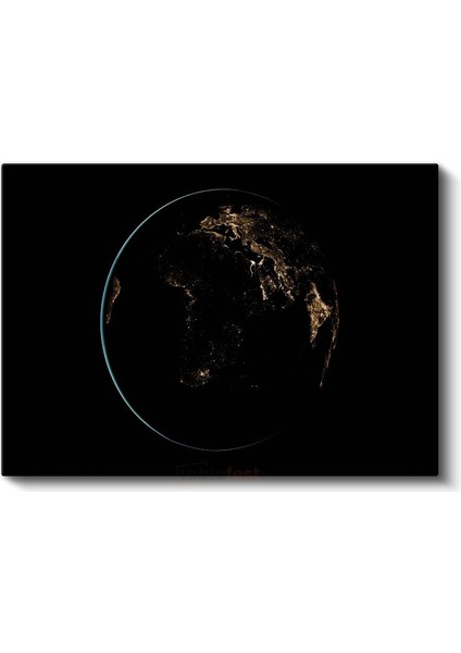 Gece Dünyası - Karanlıkta Parlayan Şehirler Kanvas Tablo fiyatları