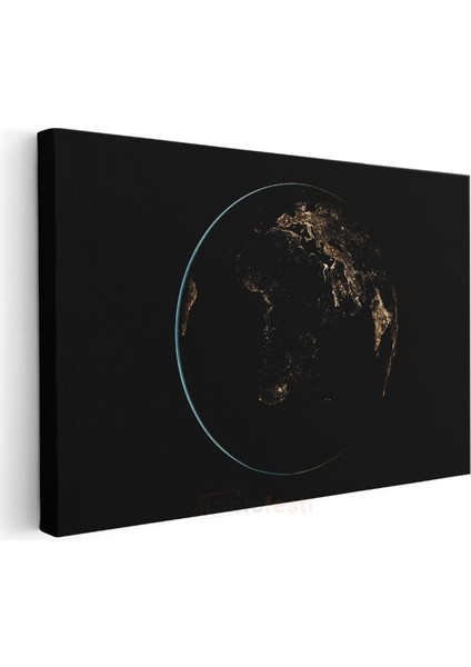 Gece Dünyası - Karanlıkta Parlayan Şehirler Kanvas Tablo modelleri