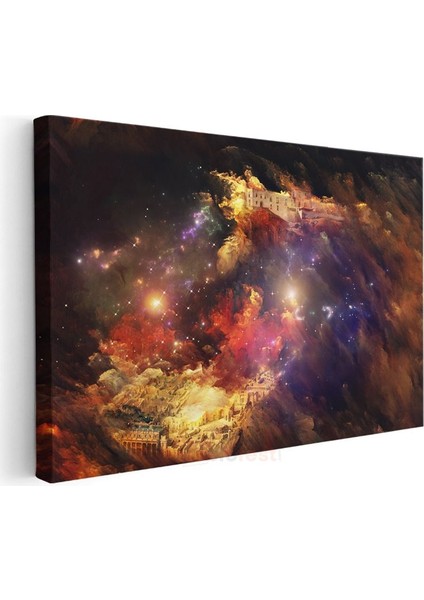 Kozmik Manzara - Renkli Nebula ve Yıldızlar Kanvas Tablo modelleri