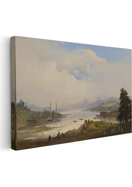 Felix Ziem - Istanbul Boğazı Manzarası Kanvas Tablo modelleri