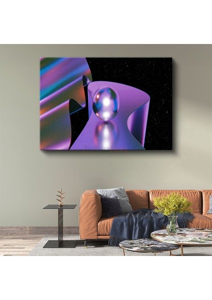 Kozmik Yansıma - Futuristik Küre Tasarımı Kanvas Tablo