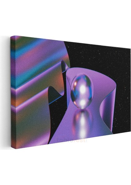 Kozmik Yansıma - Futuristik Küre Tasarımı Kanvas Tablo modelleri