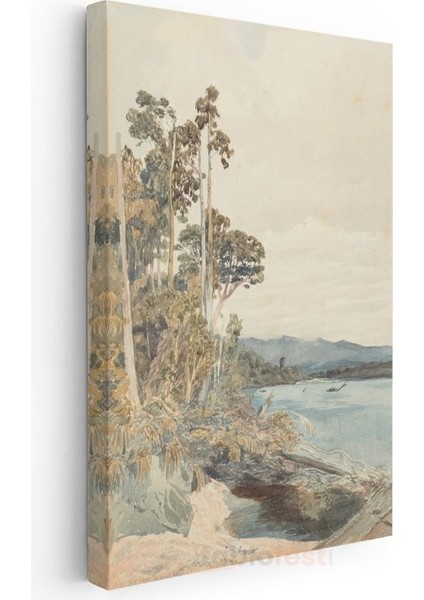 J.m.w. Turner - Nehir Kenarı Manzarası Kanvas Tablo modelleri