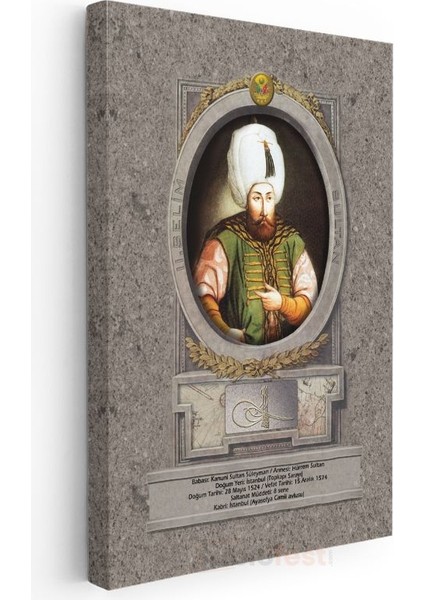 Osmanlı Padişahları - Kanuni Sultan Süleyman Portresi Kanvas Tablo modelleri