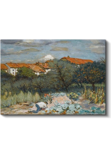 Henri Martin - Kır Bahçesi Manzarası Kanvas Tablo fiyatları