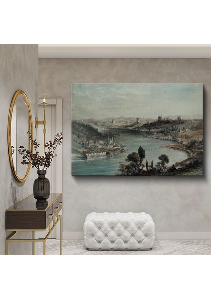 Istanbul Panorama - Haliç ve Şehir Manzarası Kanvas Tablo