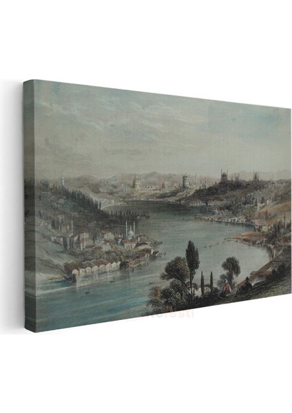 Istanbul Panorama - Haliç ve Şehir Manzarası Kanvas Tablo modelleri