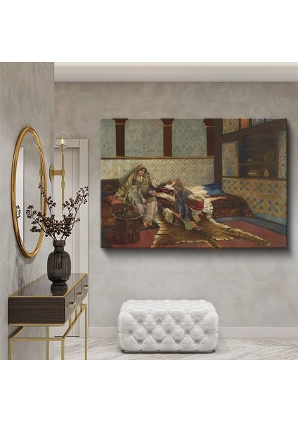Harem Yaşamı - Osmanlı Sarayında Dinlenme Anı Kanvas Tablo