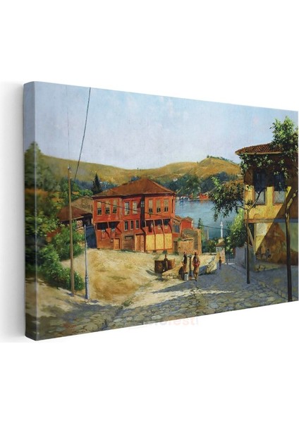 Eski Istanbul - Boğaz Kıyısında Osmanlı Evleri Kanvas Tablo modelleri