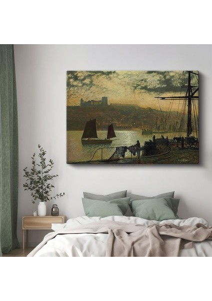 John Atkinson Grimshaw - Whitby Limanı Kanvas Tablo