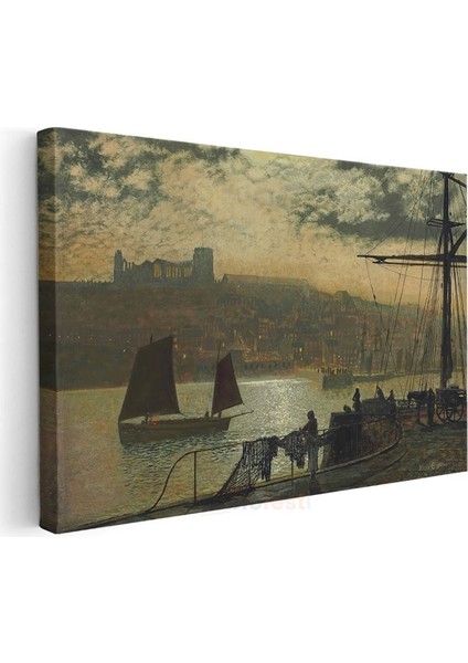 John Atkinson Grimshaw - Whitby Limanı Kanvas Tablo modelleri