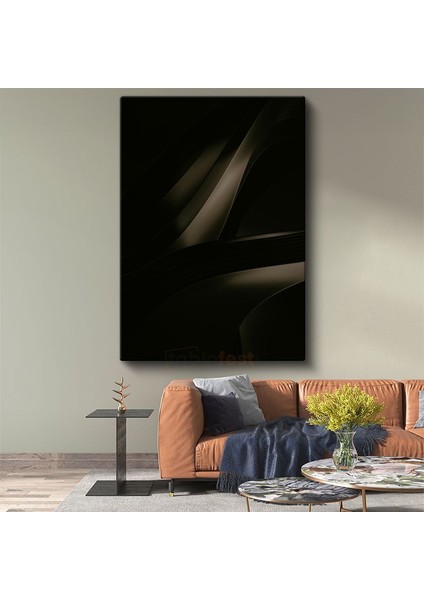 Gölge Dansı - Minimalist Çizgi Sanatı Kanvas Tablo