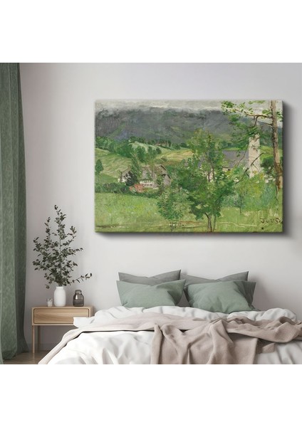 Julian Walbridge Rix - Yeşil Vadi Manzarası Kanvas Tablo