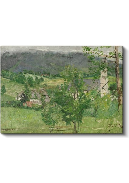 Julian Walbridge Rix - Yeşil Vadi Manzarası Kanvas Tablo fiyatları