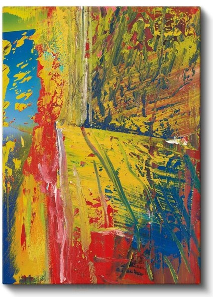 Renk Patlaması - Ekspresyonist Soyut Kompozisyon Kanvas Tablo fiyatları