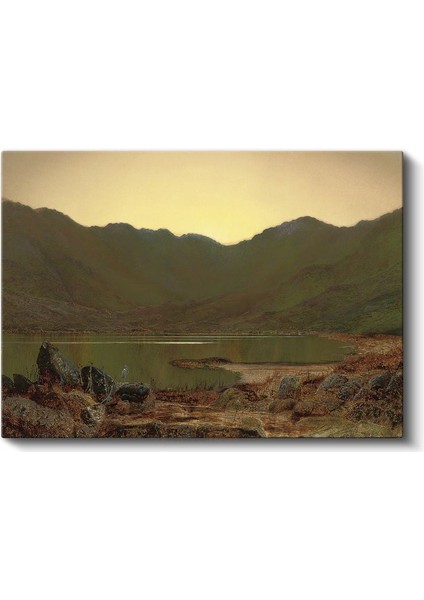 John Constable - Dağlar Arasında Göl Manzarası Kanvas Tablo fiyatları