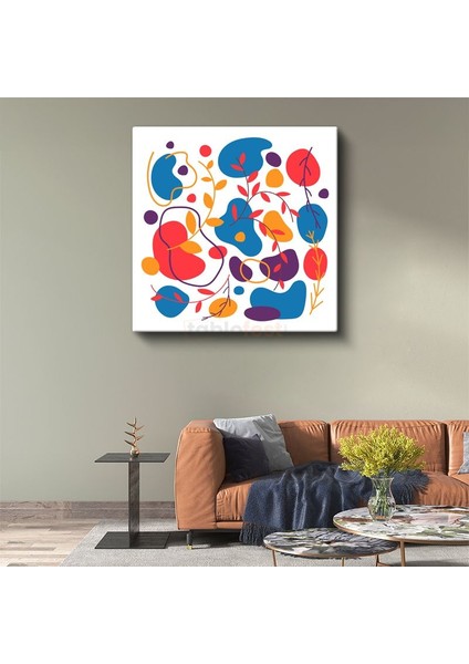 Renkli Harmoni - Dinamik Soyut Kompozisyon Kanvas Tablo