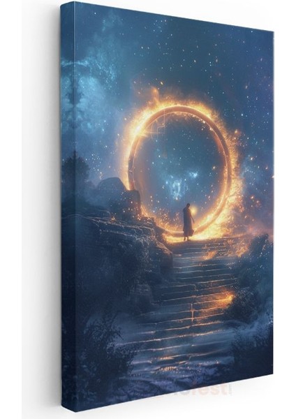 Ateş Portalı - Aydınlığa Giden Yol Kanvas Tablo modelleri