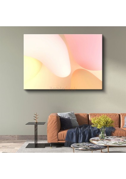 Pastel Soyutlama - Yumuşak Geçişli Geometrik Formlar Kanvas Tablo