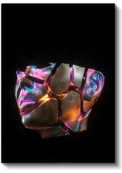 Içsel Parıltı - Kırık Yüzeyden Sızan Renkli Işık Kanvas Tablo fiyatları