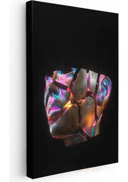 Içsel Parıltı - Kırık Yüzeyden Sızan Renkli Işık Kanvas Tablo modelleri