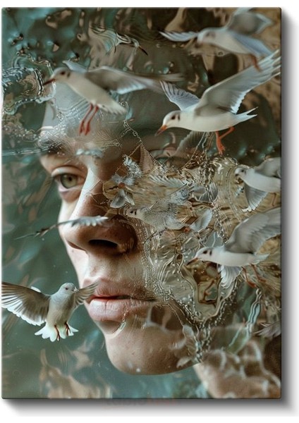 Zihin Kuşları - Düşüncelerin Özgürlüğe Kanat Çırpması Kanvas Tablo fiyatları