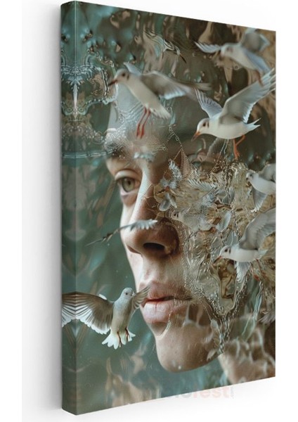 Zihin Kuşları - Düşüncelerin Özgürlüğe Kanat Çırpması Kanvas Tablo modelleri