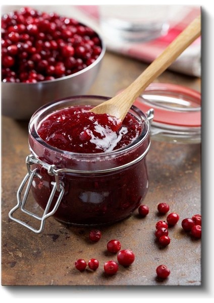 Kızılcık Reçeli - El Yapımı Geleneksel Lezzet Kanvas Tablo fiyatları