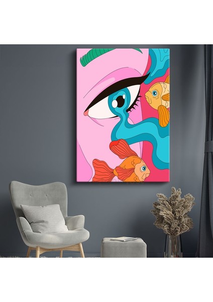 Sıvı Bakış - Gözyaşı Balıklarının Akışı Kanvas Tablo