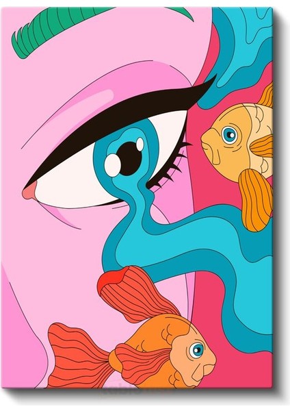 Sıvı Bakış - Gözyaşı Balıklarının Akışı Kanvas Tablo fiyatları