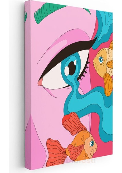 Sıvı Bakış - Gözyaşı Balıklarının Akışı Kanvas Tablo modelleri