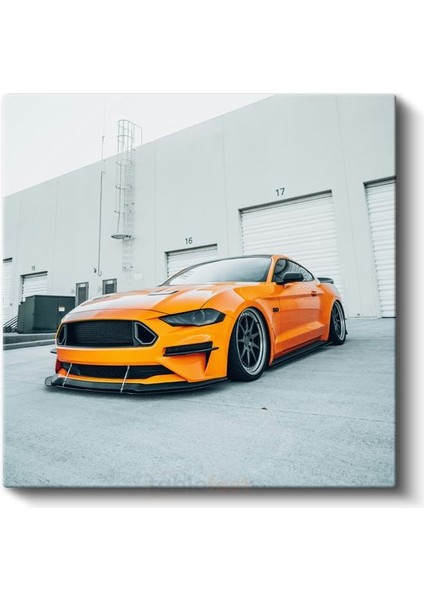 Ford Mustang Gt - Turuncu Sportif Performans Kanvas Tablo fiyatları