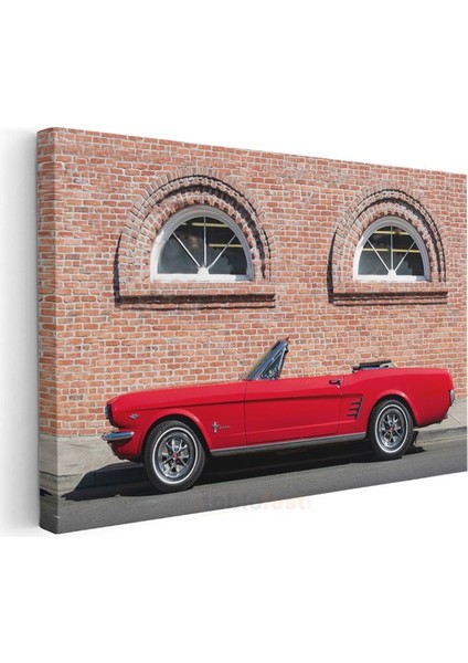 Ford Mustang - Klasik Kırmızı Convertible Kanvas Tablo modelleri