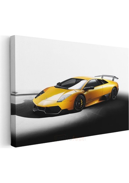 Lamborghini Murcielago Sv - Sarı Süper Spor Otomobil Kanvas Tablo modelleri