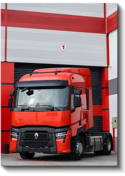 Renault T-High - Kırmızı Çekici Tır Kanvas Tablo fiyatları