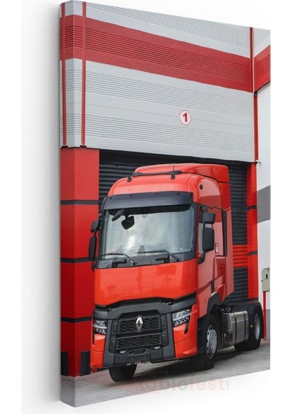 Renault T-High - Kırmızı Çekici Tır Kanvas Tablo modelleri