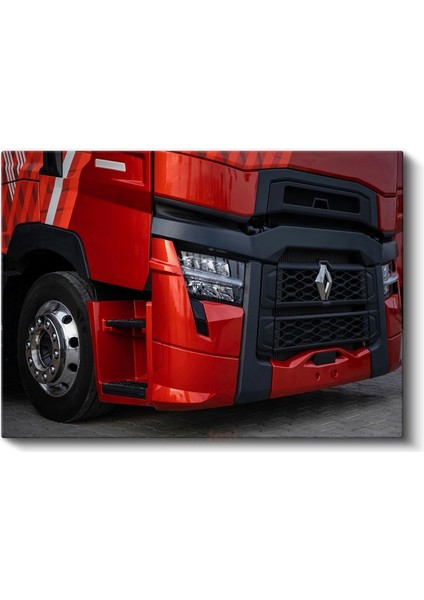 Renault Kamyon - Kırmızı Tır Ön Detay Kanvas Tablo fiyatları