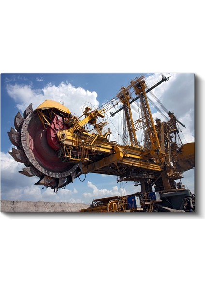 Bucket Wheel Excavator - Devasa Maden Makinesi Kanvas Tablo fiyatları