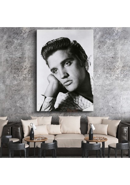 Elvis Presley - Rock'n Roll Efsanesi Kanvas Tablo