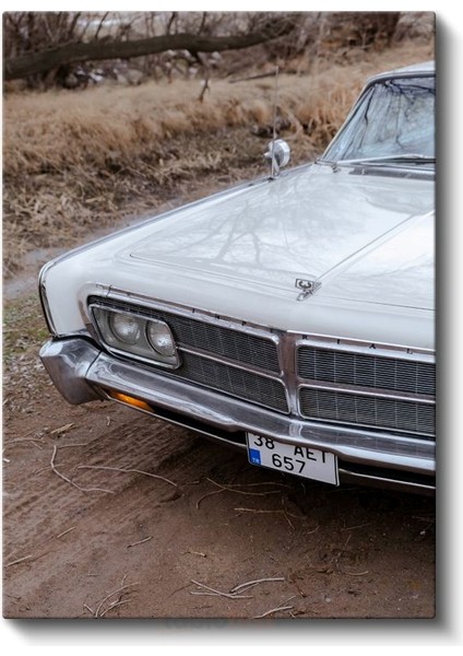 Chrysler Imperial - Klasik Amerikan Otomobili Ön Görünüm Kanvas Tablo fiyatları