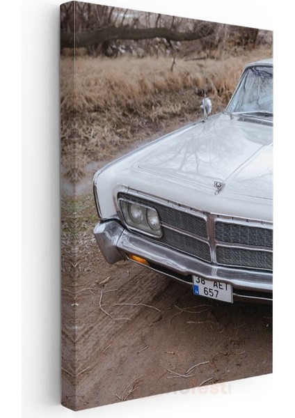 Chrysler Imperial - Klasik Amerikan Otomobili Ön Görünüm Kanvas Tablo modelleri