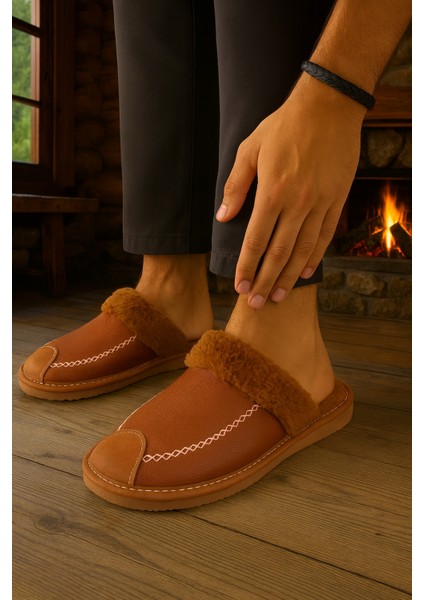 Kürklü Ev Terliği Kaymaz Ses Yapmaz Tabanlı Cilt Şık ve Konforlu Ev Içi Terlik Çeyiz Bohça