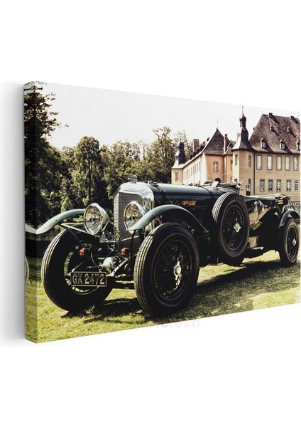 Klasik Spor Araba - Malikane Önünde Zarafet Kanvas Tablo modelleri