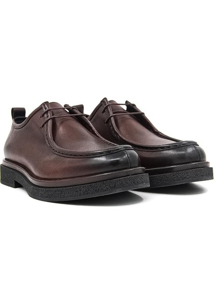 101 6km 4312 Geyik Derisi Erkek Casual Ayakkabı - Koyu Kahverengi indirimleri