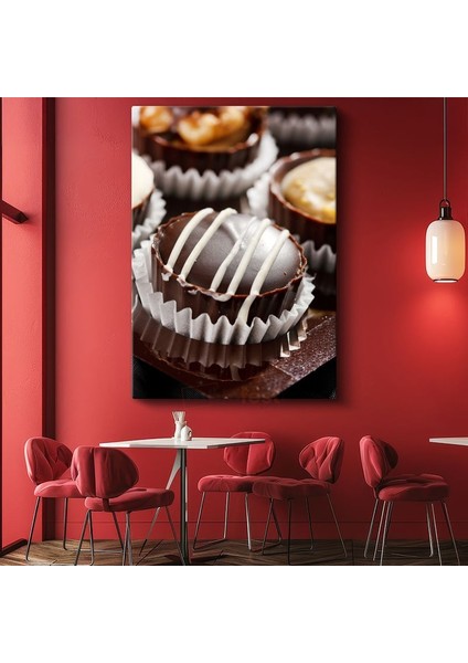 Çikolata Pralinleri - El Yapımı Lüks Tatlı Çeşitleri Kanvas Tablo