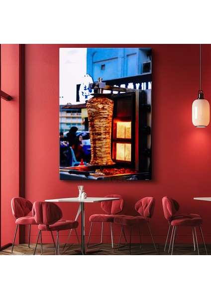 Döner Kebap - Geleneksel Pişirme Tekniği Kanvas Tablo