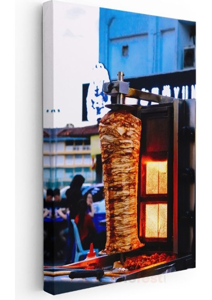 Döner Kebap - Geleneksel Pişirme Tekniği Kanvas Tablo modelleri