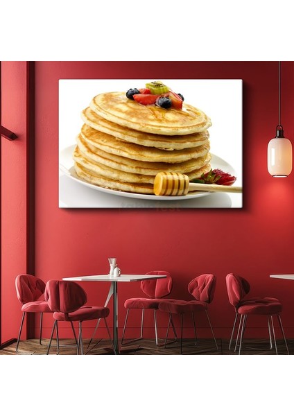 Pancake Kulesi - Taze Meyveli Kanvas Tablo
