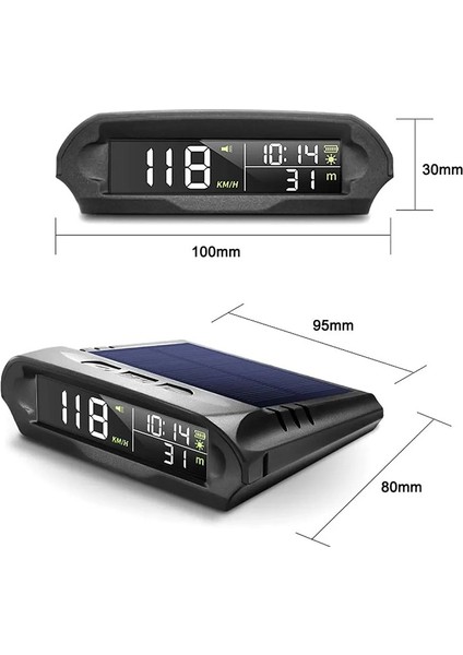Araç Güneş Enerjili Hız Ölçer S98 Hud Ekranı Evrensel Gps Hız Göstergesi fiyatları