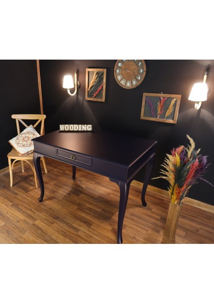 100 cm Çekmeceli Masif Lacivert Çalışma Masası modelleri